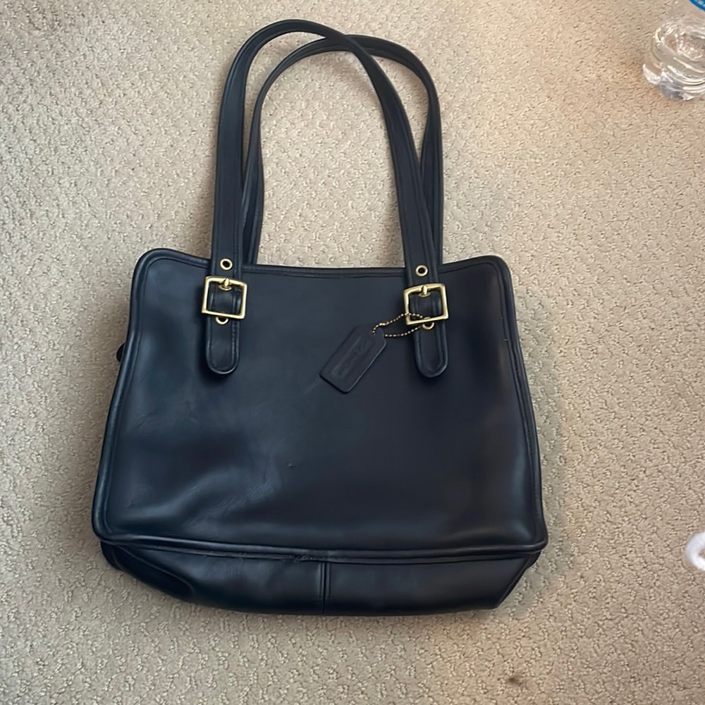 Vintage Coach leather tote